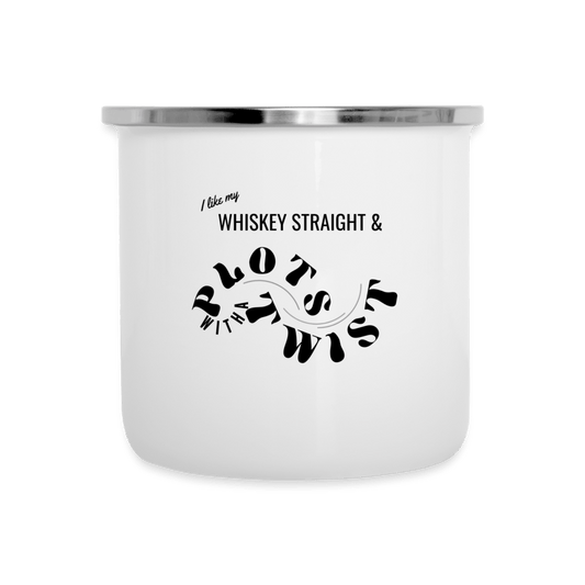 Twisted Plot Camper Mug - white